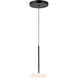 Stephord Pendant Ceiling Light in Black, Frosted Glass Shade