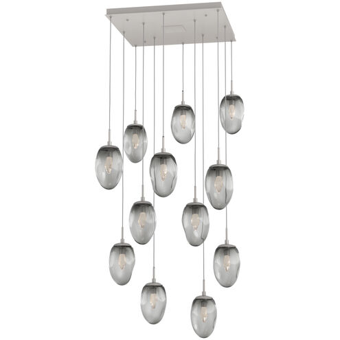 Meteo LED LED Beige Silver Chandelier Ceiling Light, Square Multi-Port
