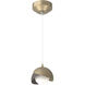 Brooklyn 1 Light 6 inch Soft Gold and Natural Iron Mini Pendant Ceiling Light in Soft Gold/Natural Iron