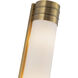 Willard 3 Light 4.38 inch Vintage Brass Bath Vanity Light Wall Light in Opal Glass
