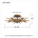 Mesquite 5 Light 22 inch Weathered Brass Semi-Flush Mount Ceiling Light