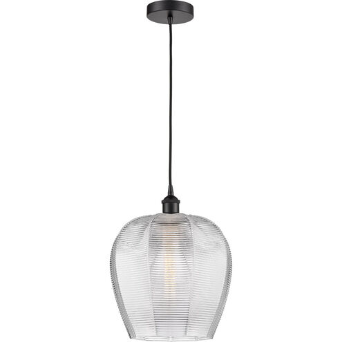 Edison Norfolk 1 Light 12 inch Matte Black Mini Pendant Ceiling Light