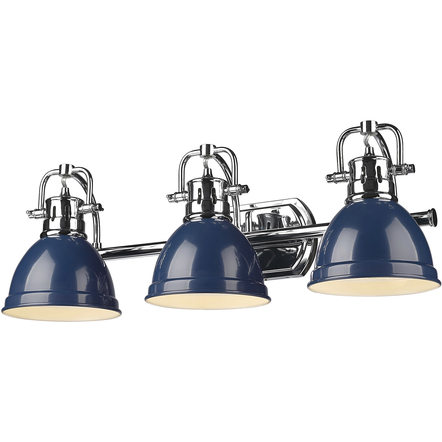 Yep Duncan Vanity Wall Light in Chrome, Navy