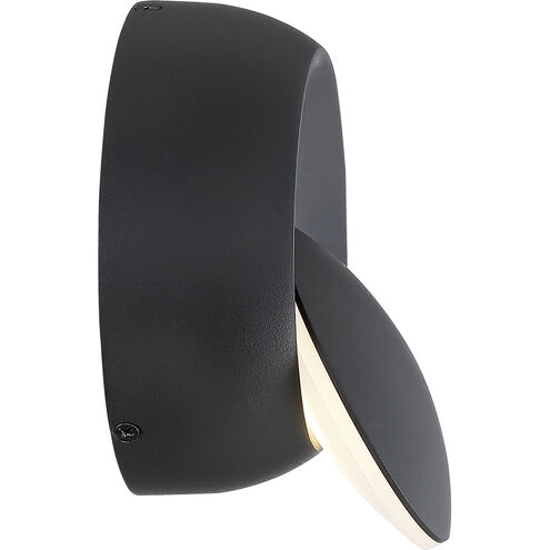 Pinion LED 6 inch Black Outdoor Wall Sconce
