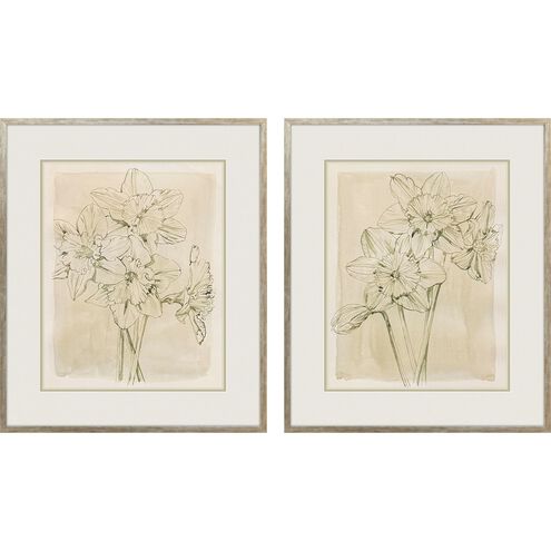 Spring Promises Green and Beige and Neutral Framed Art