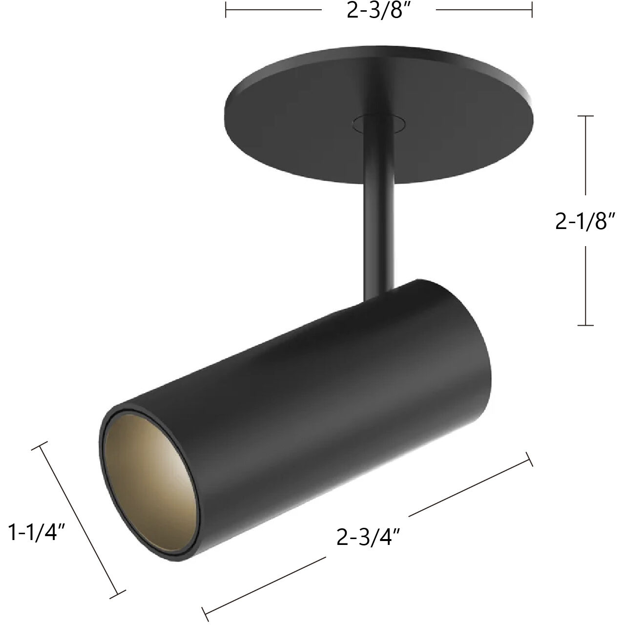 Downey LED 2.38 inch Black Semi-Flush Mount Ceiling Light