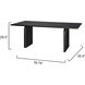 Arc 78.75 X 29.5 inch Black Dining Table