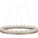 Pleiades LED 36 inch Contemporary Silver Leaf and Contemporary Silver Chandelier Ceiling Light