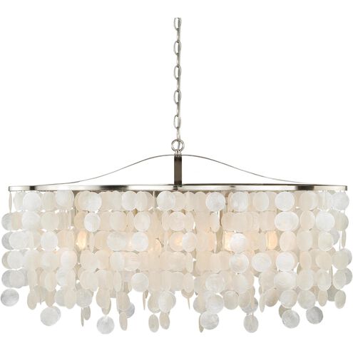 Elsa LED 35.75 inch Satin Nickel Linear Chandelier Ceiling Light