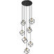 Vertical 7 Light 23.5 inch Bronze and Olde Brass Chandelier Ceiling Light