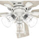 Rosner 52 inch Matte White with Light Oak/Fresh White Blades Ceiling Fan