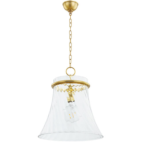 Cantana 1 Light 17.75 inch Aged Brass Pendant Ceiling Light