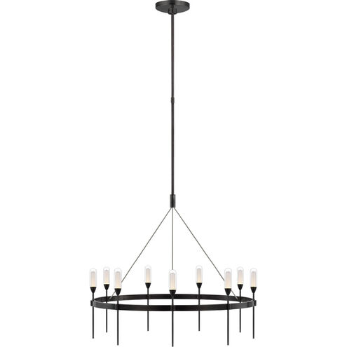 Peter Bristol Overture LED 28.75 inch Bronze Ring Chandelier Ceiling Light, Medium