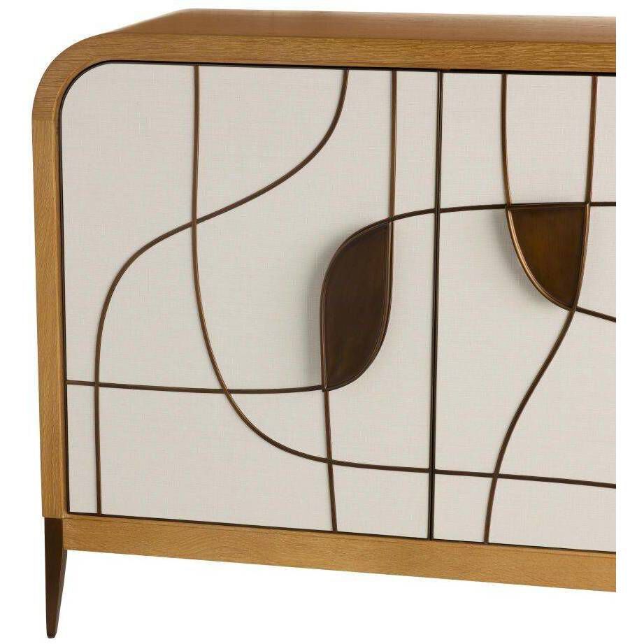 Hardin Oyster and Beige with Heritage Brass Cabinet