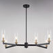 Claremont LED 31.25 inch Matte Black and Autumn Brass Chandelier Ceiling Light