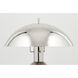 Bayside 16 inch Polished Nickel Table Lamp Portable Light