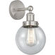 Beacon 1 Light 6.5 inch Brushed Satin Nickel Sconce Wall Light