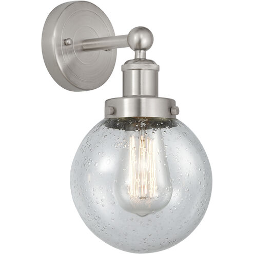 Beacon 1 Light 6.5 inch Brushed Satin Nickel Sconce Wall Light
