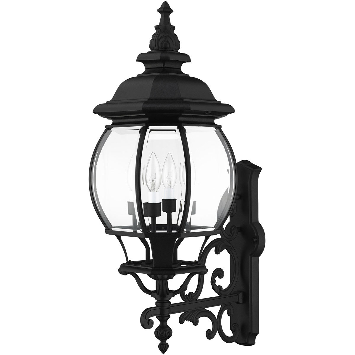 Frontenac 4 Light 29 inch Textured Black Outdoor  Wall Lantern