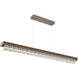 Tessera LED 62.6 inch Burnished Bronze with Nutmeg Linear Chandelier Ceiling Light