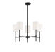 Traditional 5 Light 25 inch Matte Black Chandelier Ceiling Light