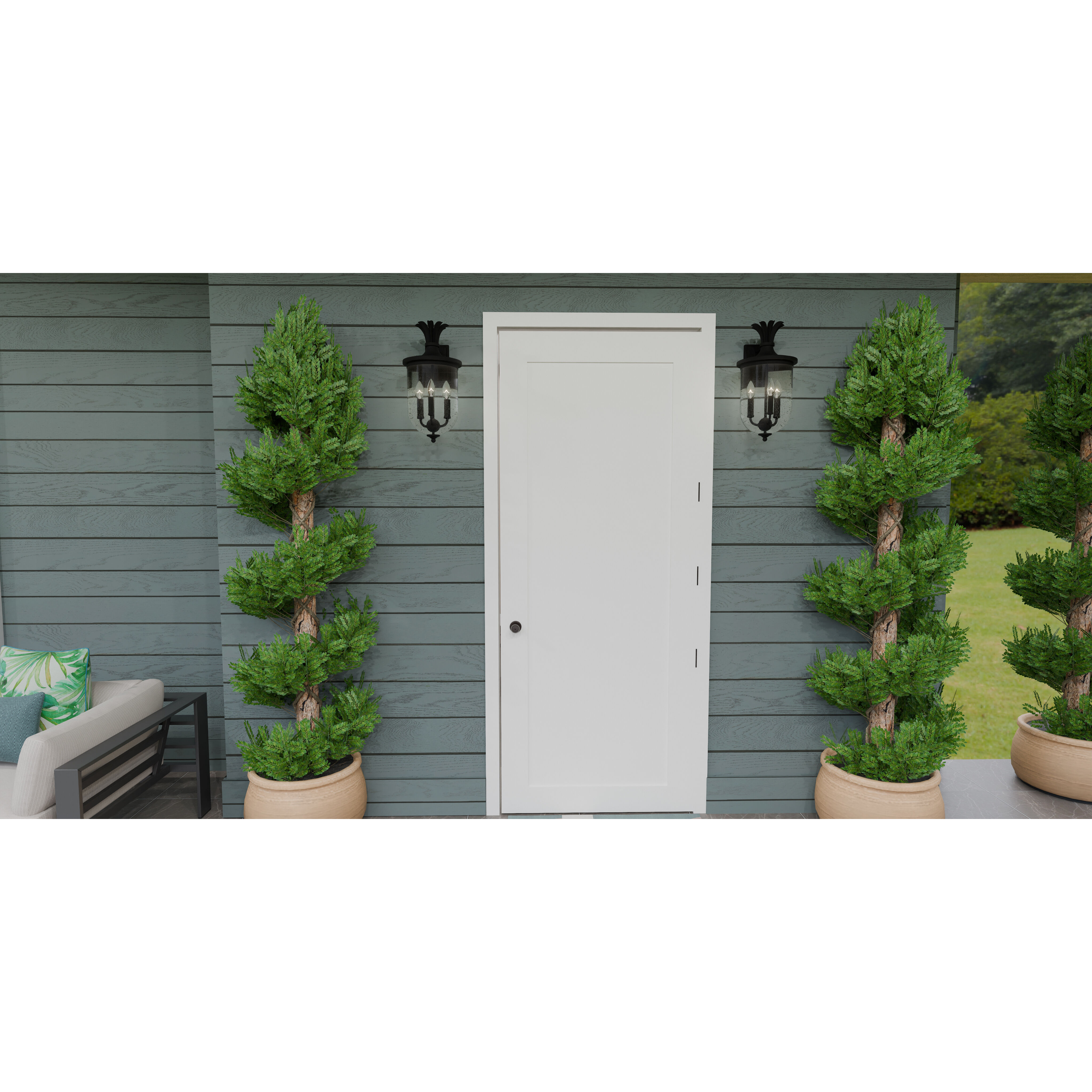 Havana 3 Light 10 inch Earth Black Outdoor Lantern, Large