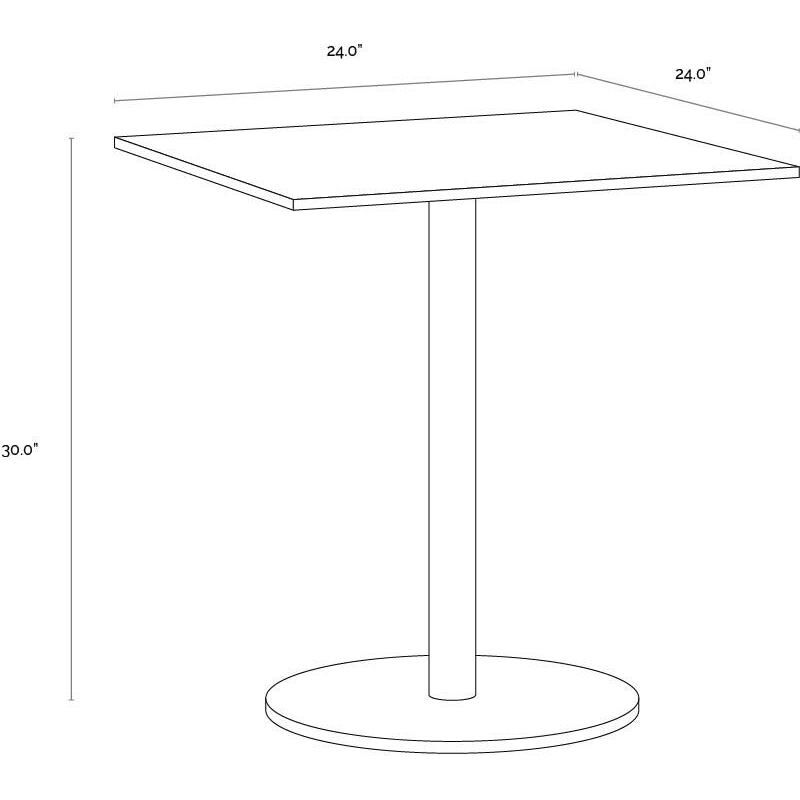 Enco White / Antique Gold Bistro Table