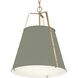 Etcher 2 Light Heritage Green and Champagne Bronze Pendant Ceiling Light