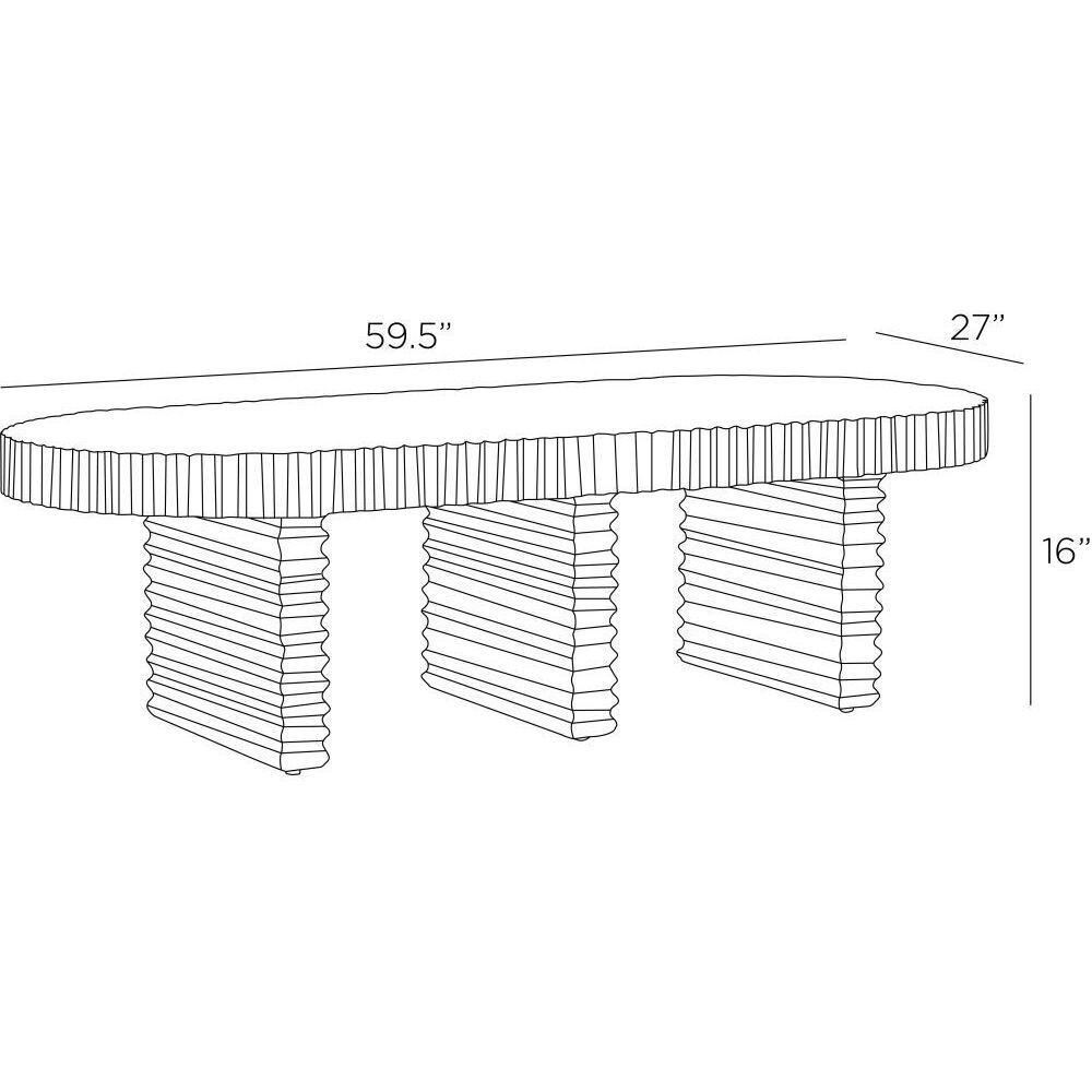 Hilbeck 59.5 X 16 inch Limed Wash Coffee Table