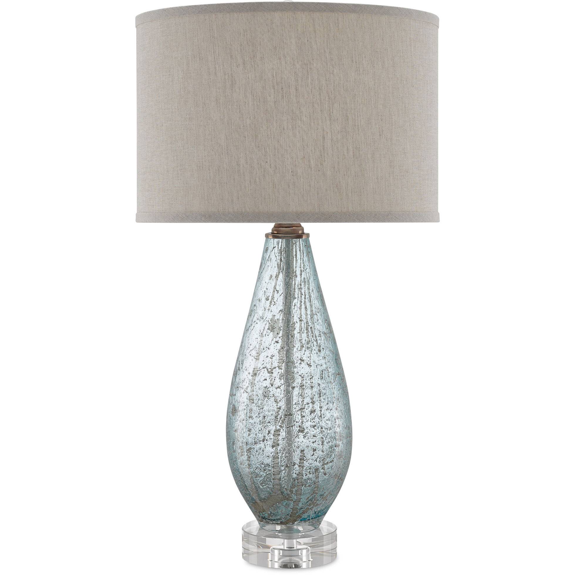 Optimist 29.5 inch 150 watt Pale Blue Speckle Table Lamp Portable Light