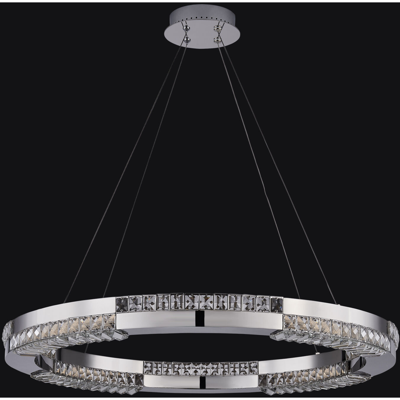 Dama 34 inch Polished Chrome Pendant Ceiling Light