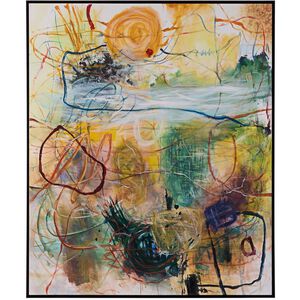 Teng Fei's Riverside Impressions 72.5 X 60.5 inch Oils And Original Art