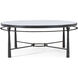 Spencer London 47 X 47 inch Cocktail Table, Wrought Iron, Marble Top, Round