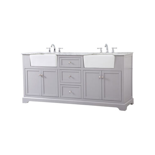 Franklin 72 X 22 X 35 inch Grey Bathroom Vanity Cabinet