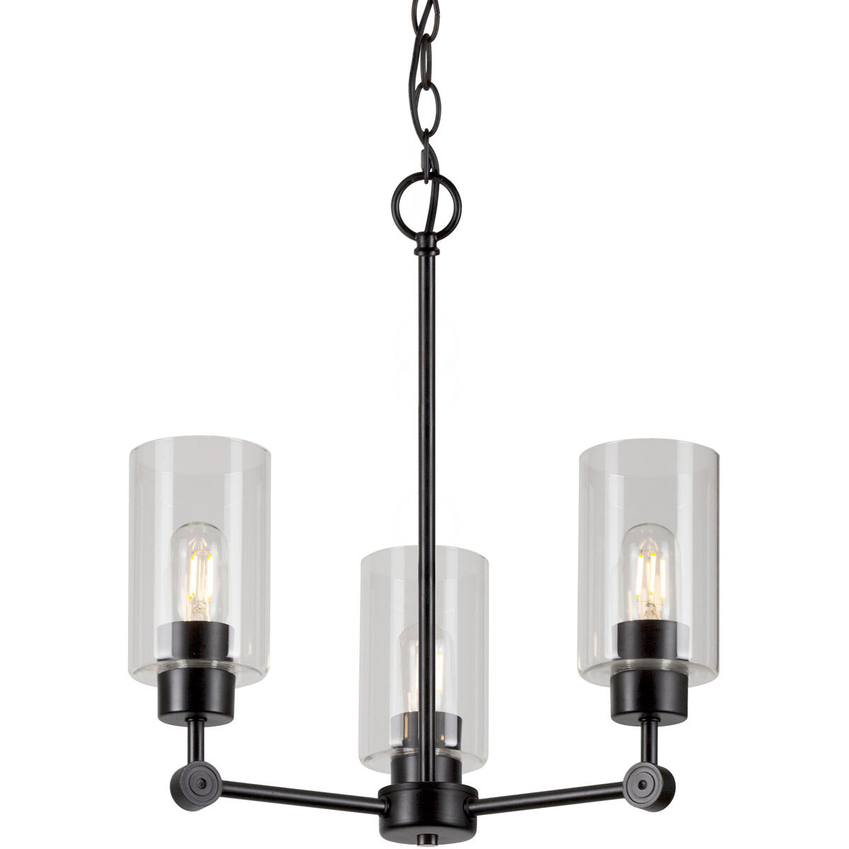 Jayden 3 Light 18 inch Black Chandelier Ceiling Light