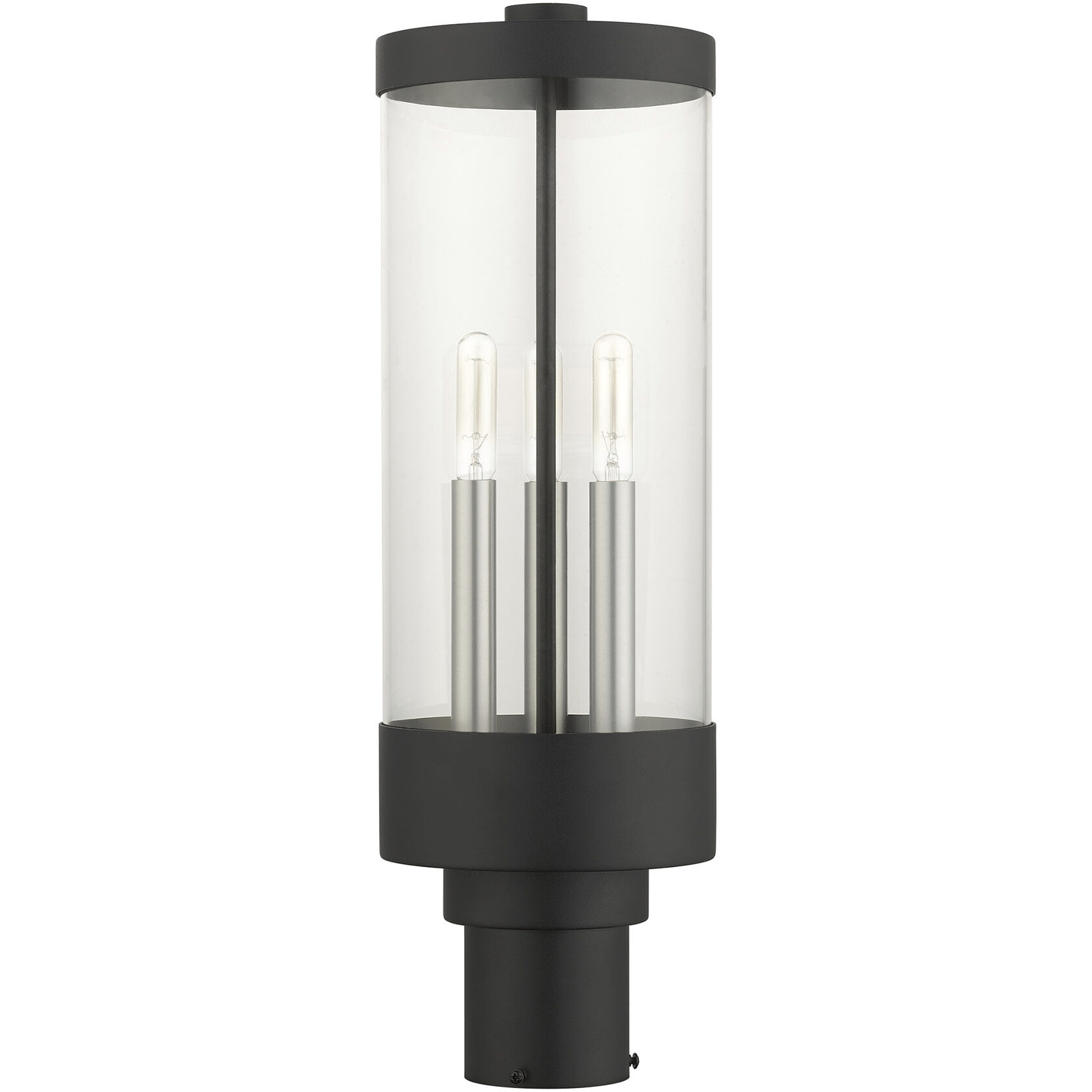 Hillcrest 3 Light 20 inch Textured Black Outdoor Post Top Lantern