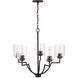 Carter 5 Light 26 inch Bronze Chandelier Ceiling Light