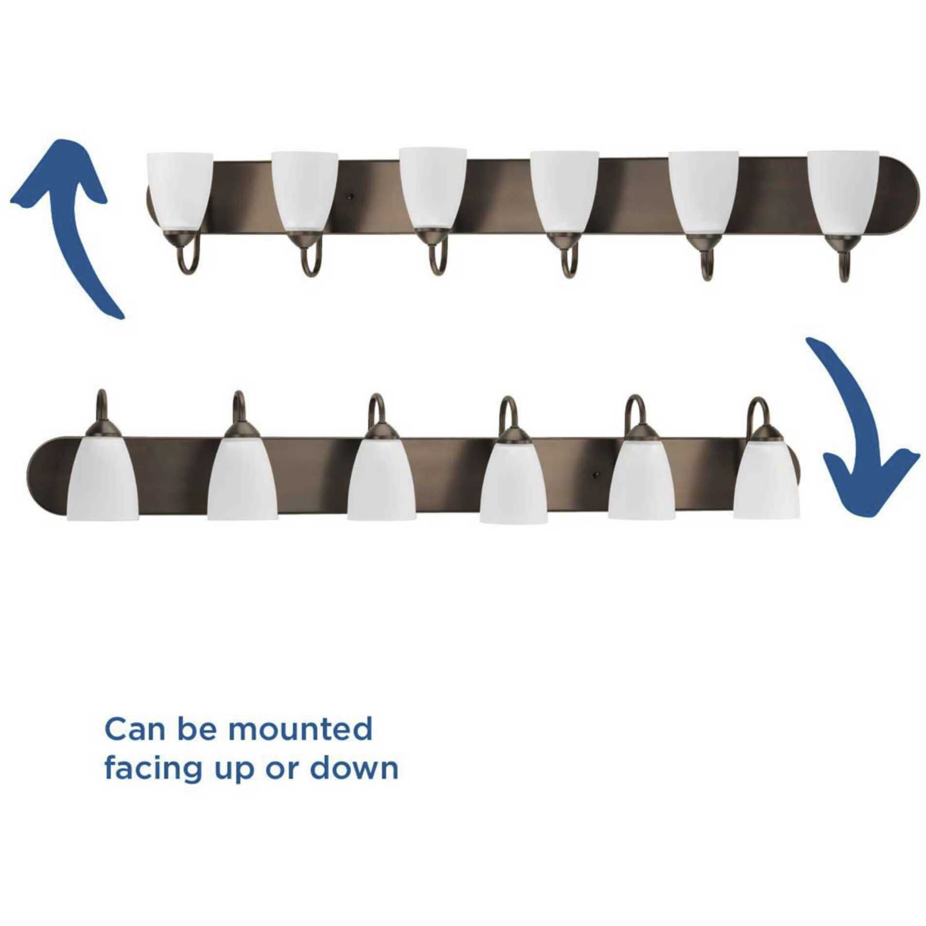 Gather 6 Light 48 inch Antique Bronze Bath Vanity Wall Light