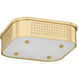 Madison Square LED 13.25 inch Aged Brass Flush Mount Ceiling Light