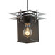 Metropolis 1 Light 6.5 inch Brushed Nickel Pendant Ceiling Light in Black Cord, Cylinder with Flat Rim