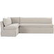 Fable Beige Slipcover Dining Banquette, L-Shape