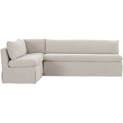 Fable Beige Slipcover Dining Banquette, L-Shape