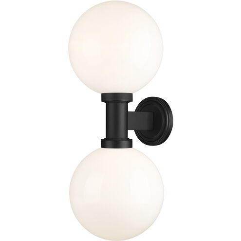 Laurent 2 Light 30 inch Black Outdoor Wall Light