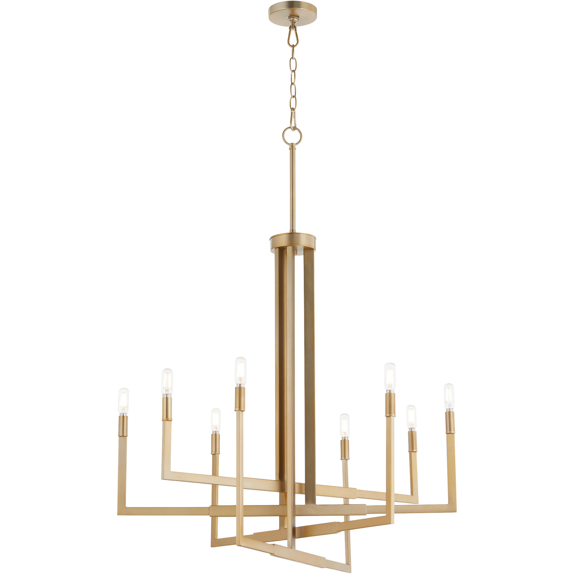 Bolero 8 Light 31 inch Aged Brass Chandelier Ceiling Light