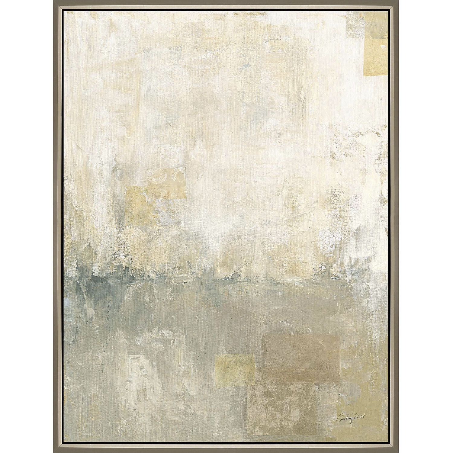 Morning Light Gray and Beige and Neutral Canvas