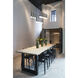 Stari Linear Chandelier Ceiling Light in Matte Black
