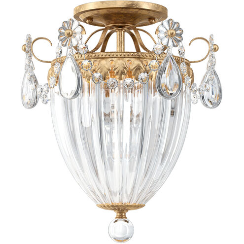 Bagatelle 3 Light 10.5 inch French Gold Semi-Flush Mount Ceiling Light in Heritage