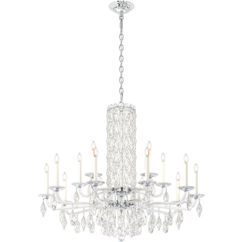 Siena 15 Light White Chandelier Ceiling Light in Radiance, No Spikes