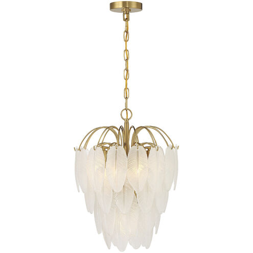 Boa 5 Light 16 inch Warm Brass Chandelier Ceiling Light