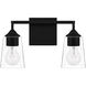 Thoresby 2 Light 14 inch Matte Black Bath Light Wall Light